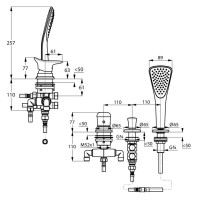 Смеситель на борт ванны Kludi Ambienta 534480575