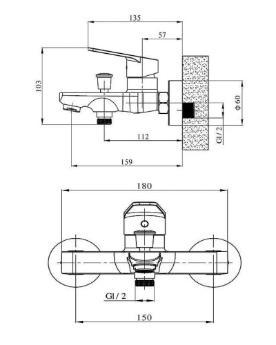 Смеситель для ванны Orange Felix M14-100cr Хром