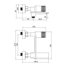 Смеситель для ванны Orange Push M01-100cr Хром