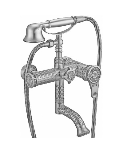 Смеситель для ванны ZorG Antic A 400W-SL Серебро