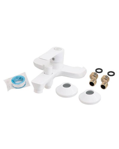 Смеситель для ванны Orange Aristo M19-100w Белый глянец