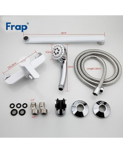 Смеситель для ванны Frap H41 F2241 универсальный Белый Хром