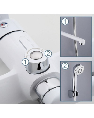 Смеситель для ванны Frap H41 F2241 универсальный Белый Хром