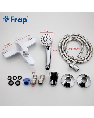 Смеситель для ванны Frap H41 F3241 Белый Хром