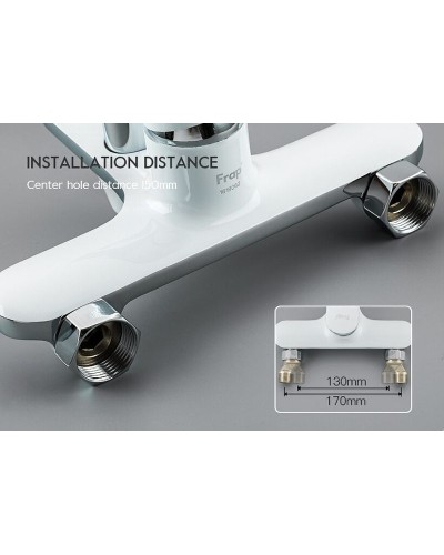 Смеситель для ванны Frap H49 F3249 Белый Хром