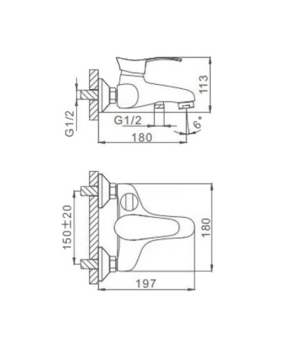 Смеситель для ванны Frap H01 F3201 Хром