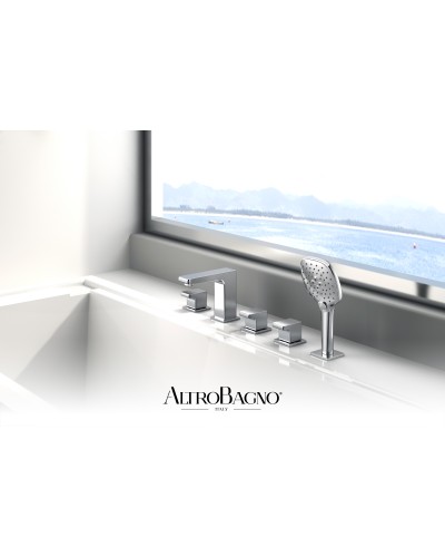 Смеситель на борт ванны врезной AltroBagno Lamberto 020101 Cr