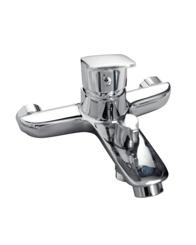 Смеситель для ванны и душа в комплекте с ручным душем, шлангом и держателем BelBagno DUE-VASM-CRM