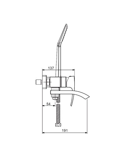 Смеситель для ванны Gappo G07-6 G3207-6 Черный матовый