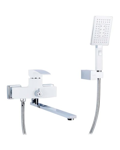 Смеситель для ванны Gappo G07 G2207-7 универсальный Белый Хром