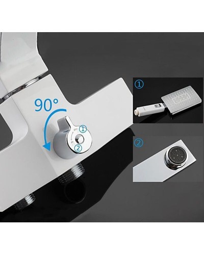 Смеситель для ванны Gappo G07 G2207-7 универсальный Белый Хром