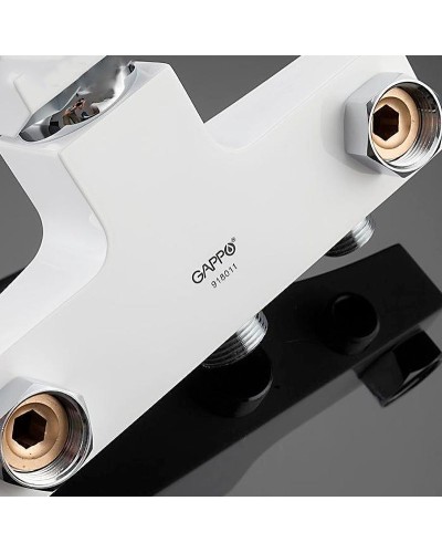 Смеситель для ванны Gappo G07 G2207-7 универсальный Белый Хром