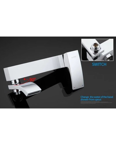 Смеситель для ванны Gappo G07 G3207-8 Белый Хром