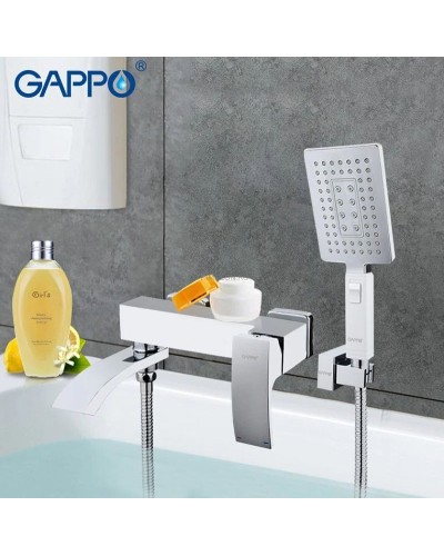Смеситель для ванны Gappo G07 G3207-8 Белый Хром