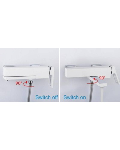 Смеситель для ванны Gappo G17-8 G3217-8 Белый Хром