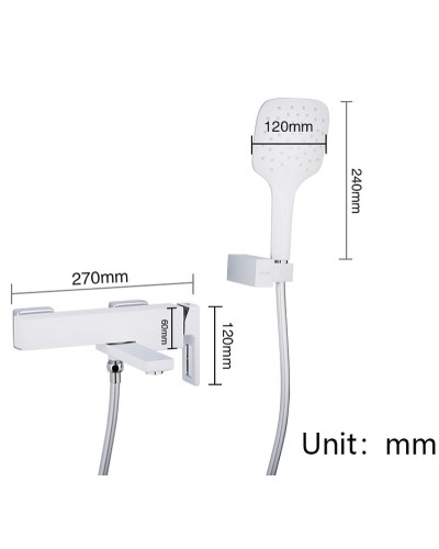 Смеситель для ванны Gappo G17-8 G3217-8 Белый Хром