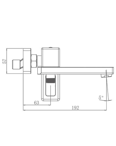 Смеситель для ванны Gappo G17-8 G3217-8 Белый Хром