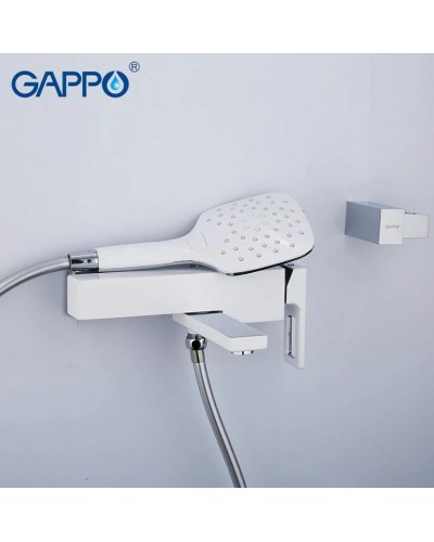 Смеситель для ванны Gappo G17-8 G3217-8 Белый Хром