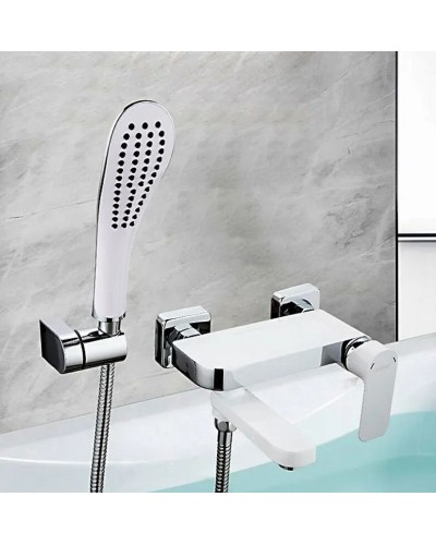 Смеситель для ванны Gappo G48 G3248 Белый Хром