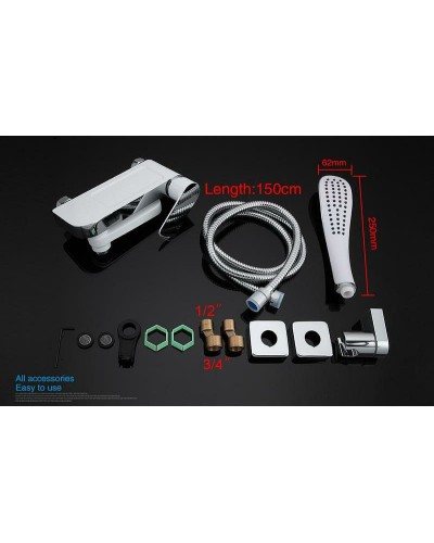 Смеситель для ванны Gappo G48 G3248 Белый Хром