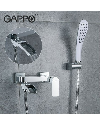 Смеситель для ванны Gappo G48 G3248-8 Белый Хром