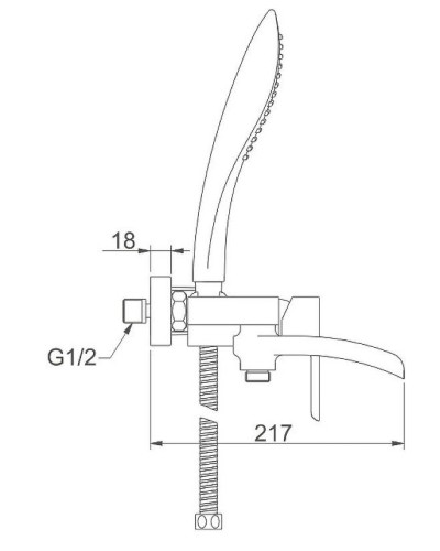 Смеситель для ванны Gappo G48 G3248-8 Белый Хром
