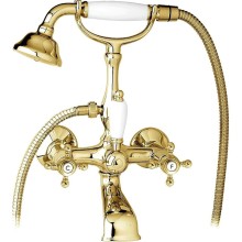 Смеситель для ванны Cezares Golf-VD-03/24-Bi Золото 24 карат