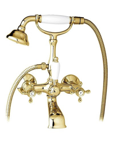 Смеситель для ванны Cezares Golf-VD-03/24-Bi Золото 24 карат