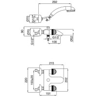 Смеситель для ванны Migliore Axo 18476 Бронза
