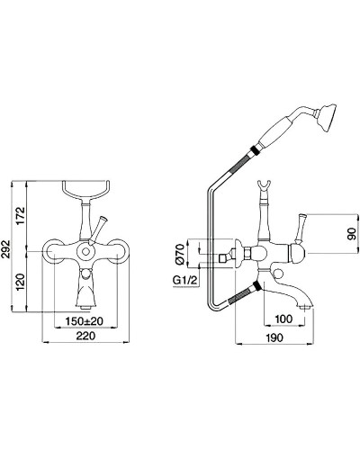 Смеситель для ванны Migliore Dallas 18606 Золото