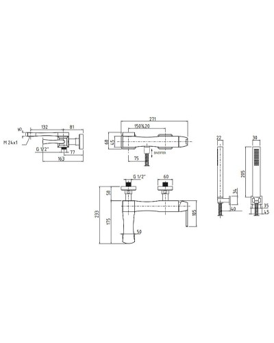Смеситель для ванны Migliore Opera 19050 Золото