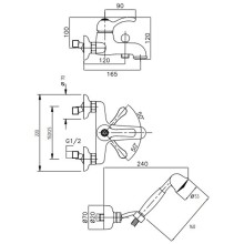 Смеситель для ванны Migliore Lem Swarovski 18890 Золото