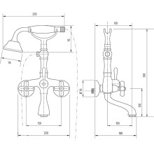 Смеситель для ванны Migliore Provance 19463 Бронза