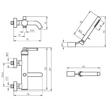 Смеситель для ванны Migliore Ermitage Mini 30851 Черный матовый