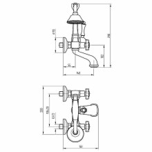 Смеситель для ванны Migliore Korona 28491 Хром