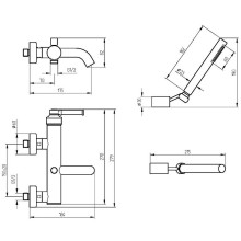 Смеситель для ванны Migliore Ermitage Mini 30193 Бронза Орех