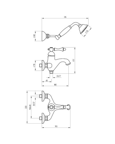 Смеситель для ванны Migliore Bomond 30649 Хром