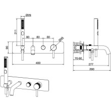 Смеситель для ванны Allen Brau Priority 5.31006-BN Никель брашированный