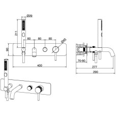 Смеситель для ванны Allen Brau Priority 5.31006-BN Никель брашированный