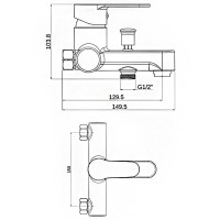 Смеситель для ванны Orange OneLife P07-100cr Хром