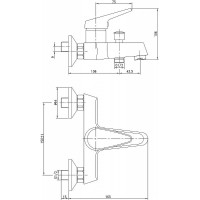 Смеситель для ванны Aquanet Round Handle SD90701.02 Хром