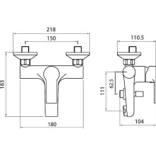 Смеситель для ванны Koller Pool Kvadro Arc KA0100 Хром