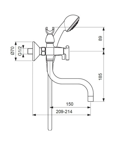 Смеситель для ванны Vidima Trinity BA260AA