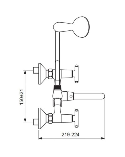 Смеситель для ванны Vidima Trinity BA260AA