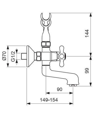 Смеситель для ванны Vidima Retro BA354AA