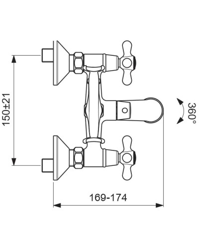 Смеситель для ванны Vidima Retro BA354AA