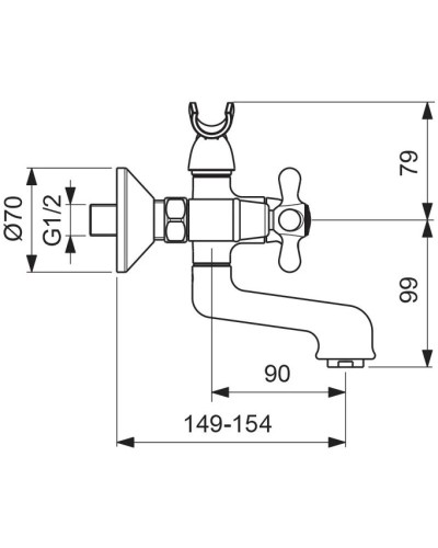 Смеситель для ванны Vidima Retro BA355AA