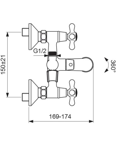 Смеситель для ванны Vidima Retro BA355AA