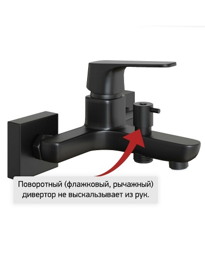 Смеситель для ванны Paini Bari RTYO111 Черный матовый