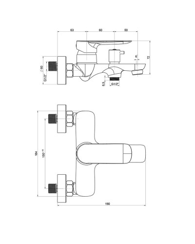 Смеситель для ванны Paini Garda 76CR111 Хром